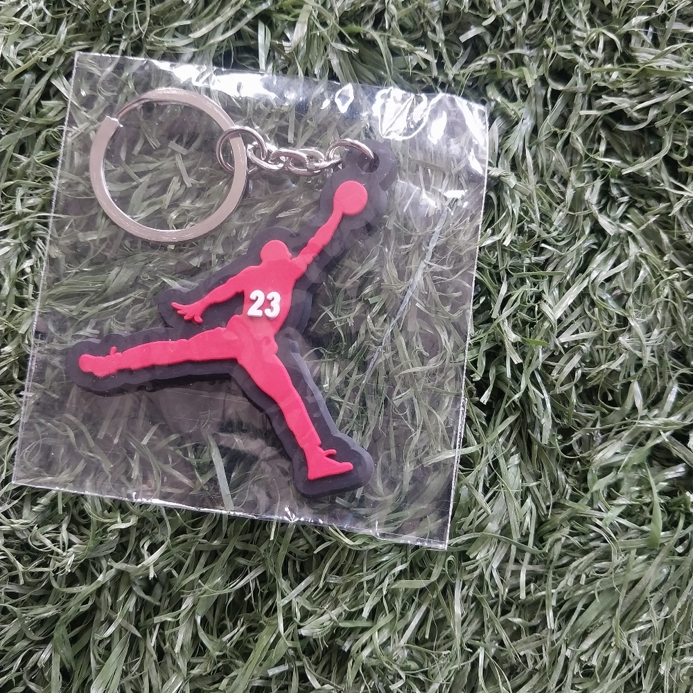 Red jumpman keychain